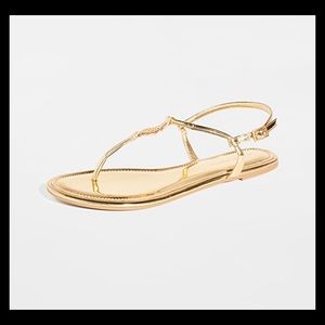 NIB Tory Burch Emmy sandal Specchio metallic gold 5.5